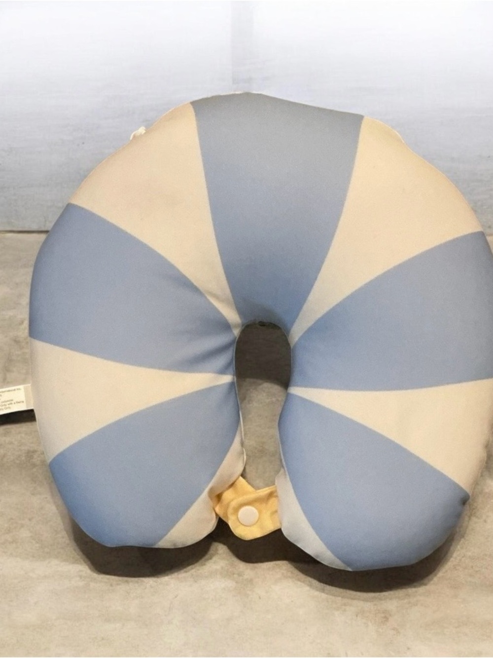 Striped Blue and Cream U-Shape Neck Pillow - Travel Comfort